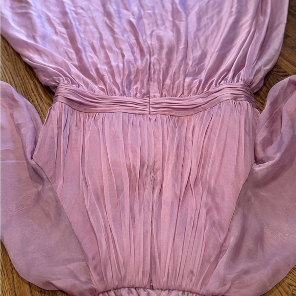 Mac Duggal Purple Smocked Chiffon Illusion Tiered Gown Size 16 - Picture 11 of 13